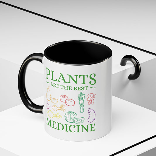 Green Therapy - Plants Are the Best Medicine Inner Color Coffee Mug (11, 15oz)