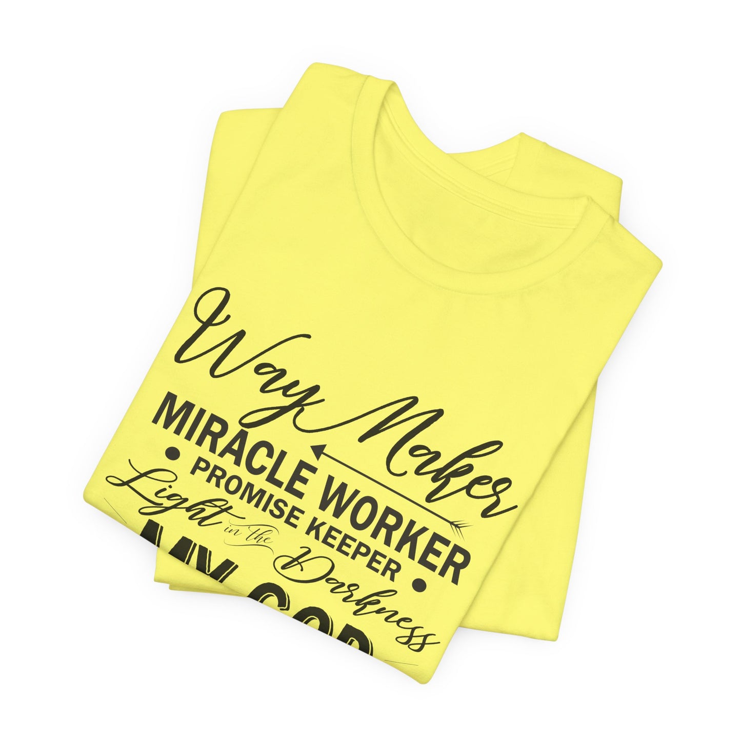 Religious T-Shirt, Way Maker Jersey Tee, Faith Apparel, Christian Clothing, Inspirational Shirt, Spiritual Fashion