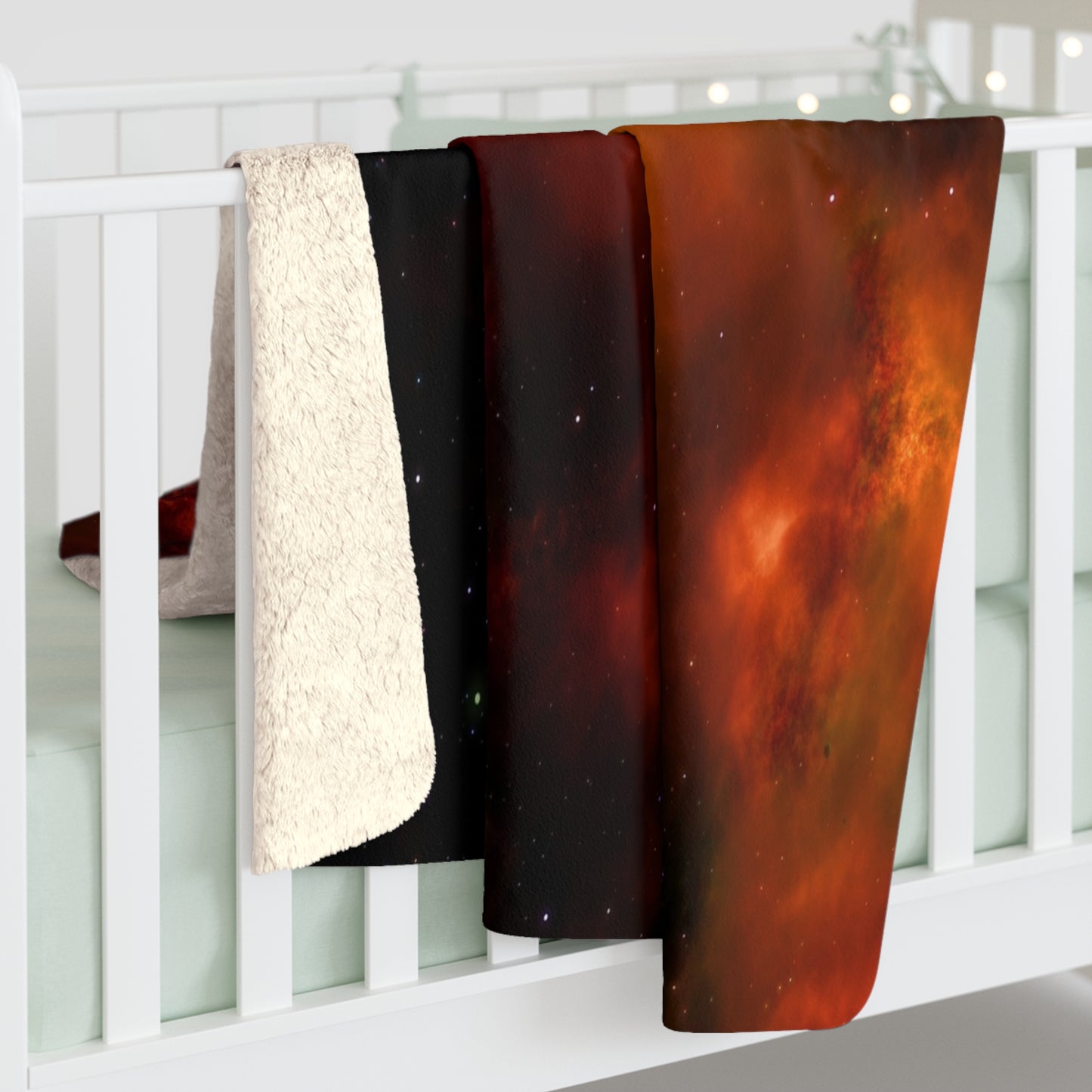 Orange Sherpa Fleece Blanket