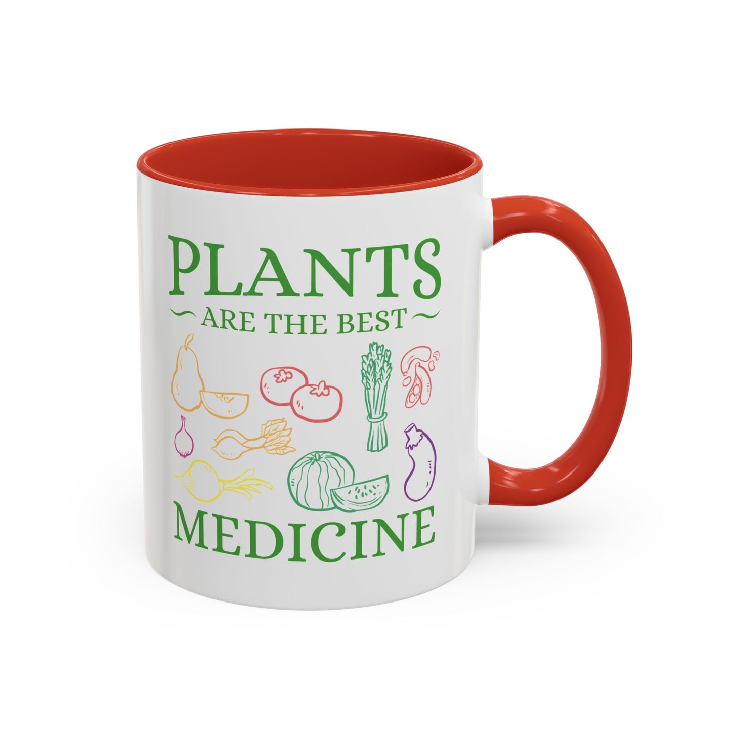 Green Therapy - Plants Are the Best Medicine Inner Color Coffee Mug (11, 15oz)