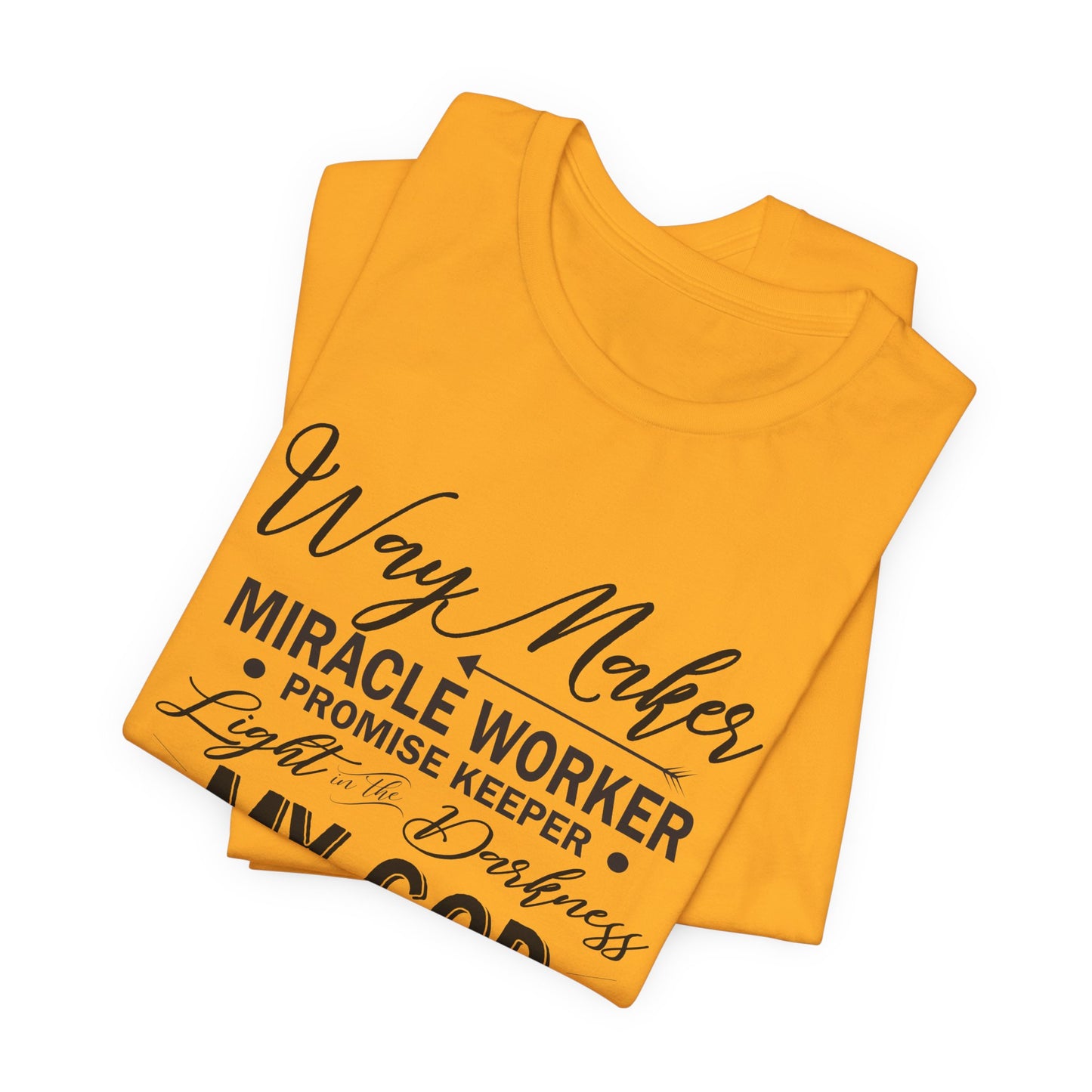Religious T-Shirt, Way Maker Jersey Tee, Faith Apparel, Christian Clothing, Inspirational Shirt, Spiritual Fashion