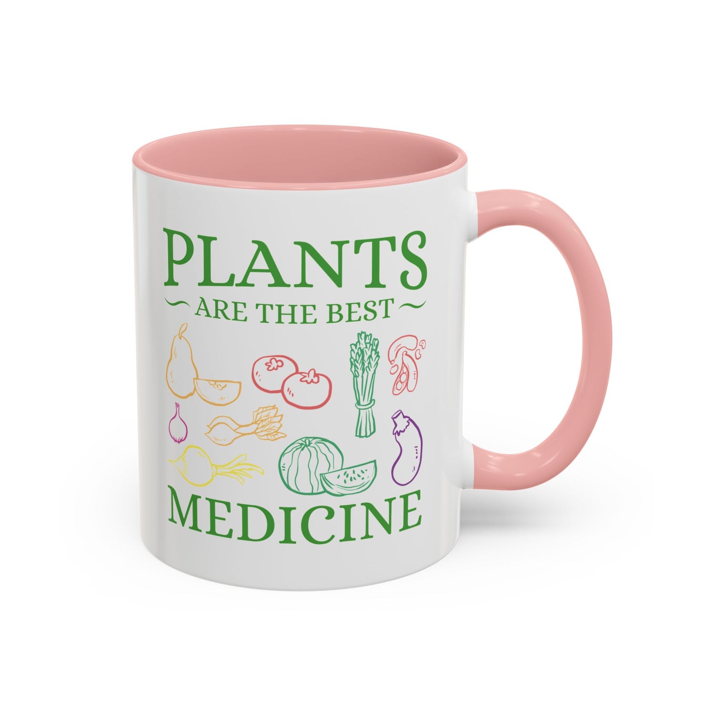 Green Therapy - Plants Are the Best Medicine Inner Color Coffee Mug (11, 15oz)
