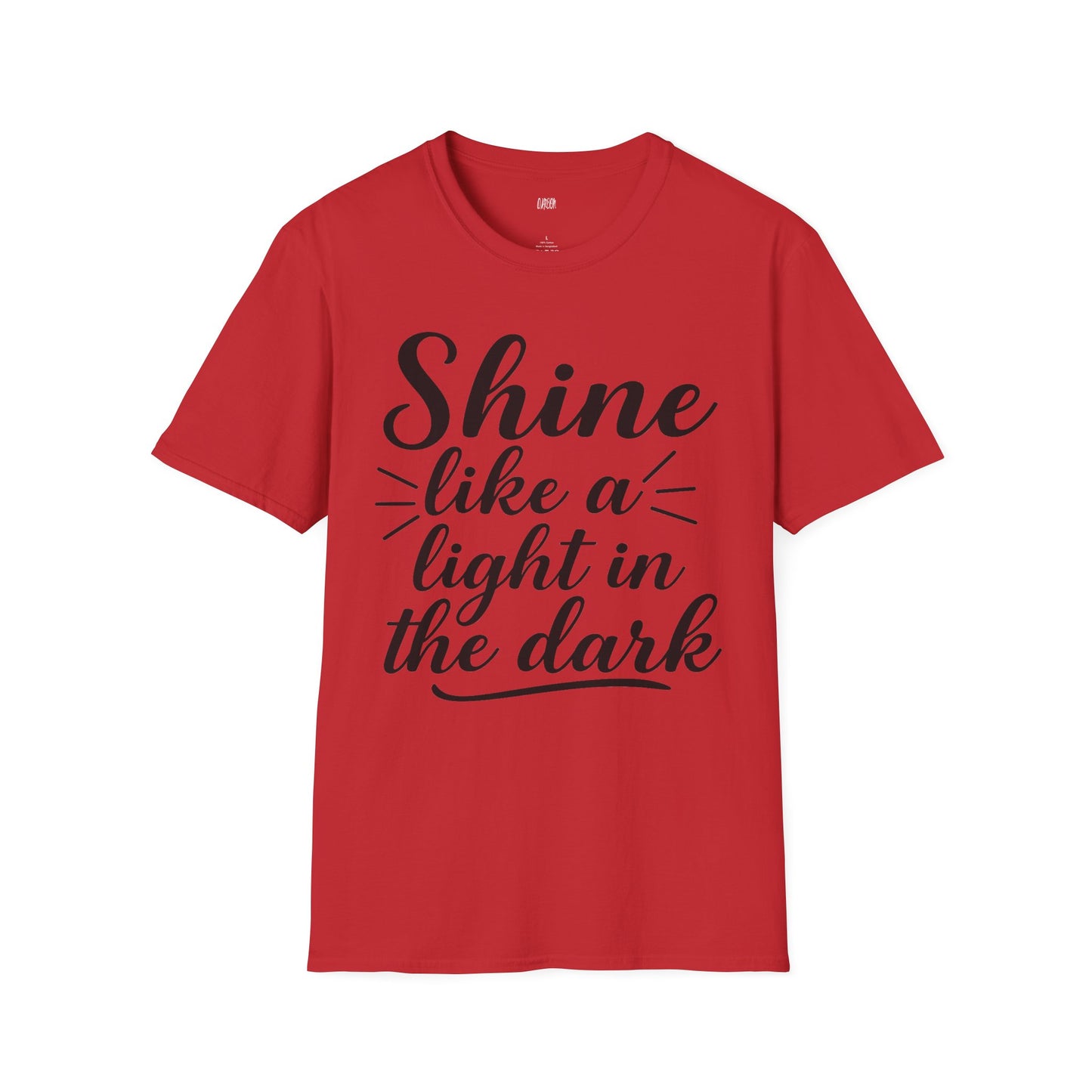 Inspirational T-Shirt for Women- 'Shine Like a Light in the Dark'