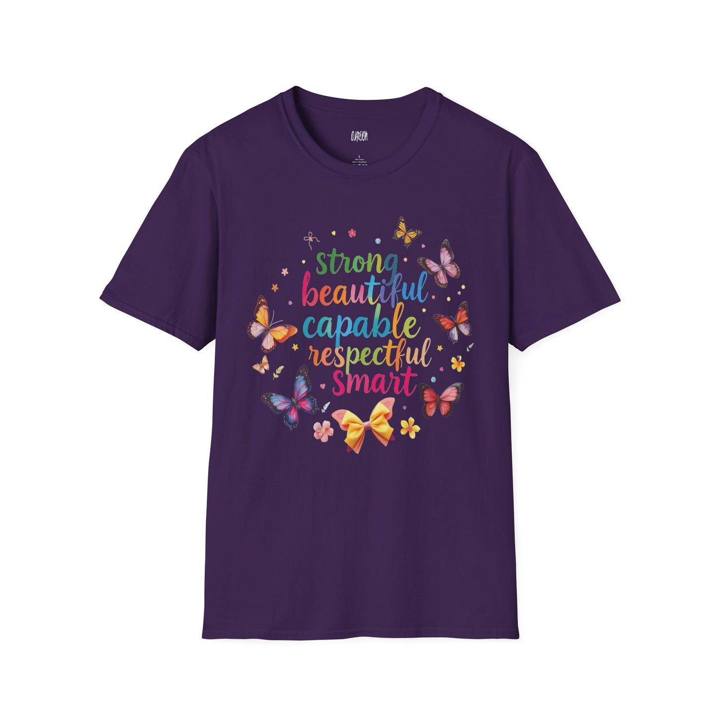 Empowerment Butterfly T-Shirt - Strong, Beautiful, Capable, Respectful, Smart