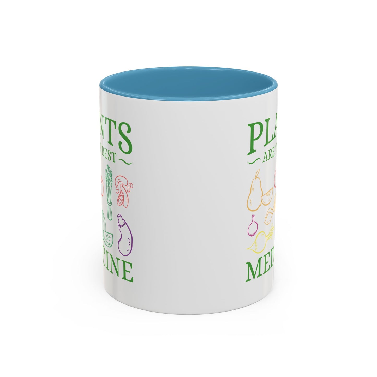 Green Therapy - Plants Are the Best Medicine Inner Color Coffee Mug (11, 15oz)