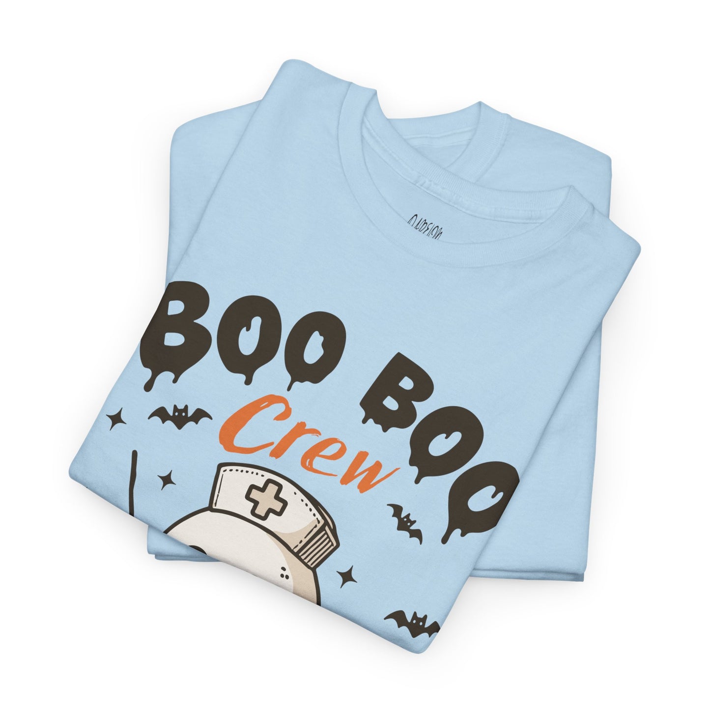 Boo Boo Nurse Crew Halloween Tee, Funny T-Shirt, Ghost Costume Top, Spooky Party Wear, October Holiday Shirt