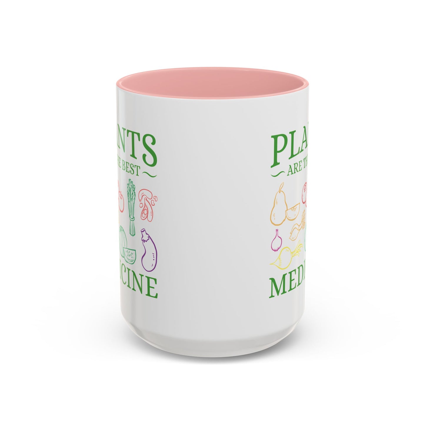Green Therapy - Plants Are the Best Medicine Inner Color Coffee Mug (11, 15oz)