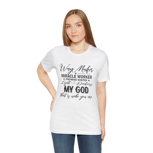 Religious T-Shirt, Way Maker Jersey Tee, Faith Apparel, Christian Clothing, Inspirational Shirt, Spiritual Fashion