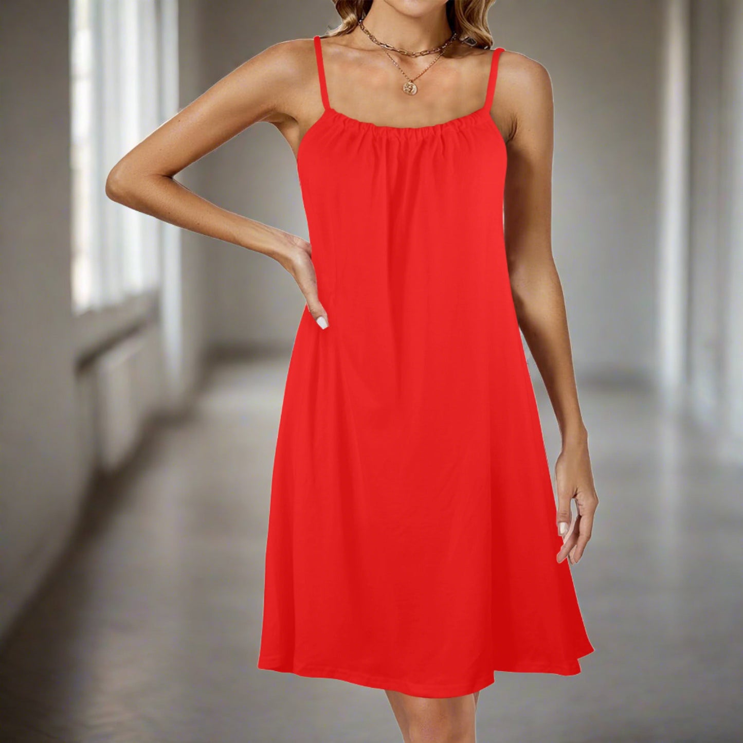 Red Sleeveless Dress