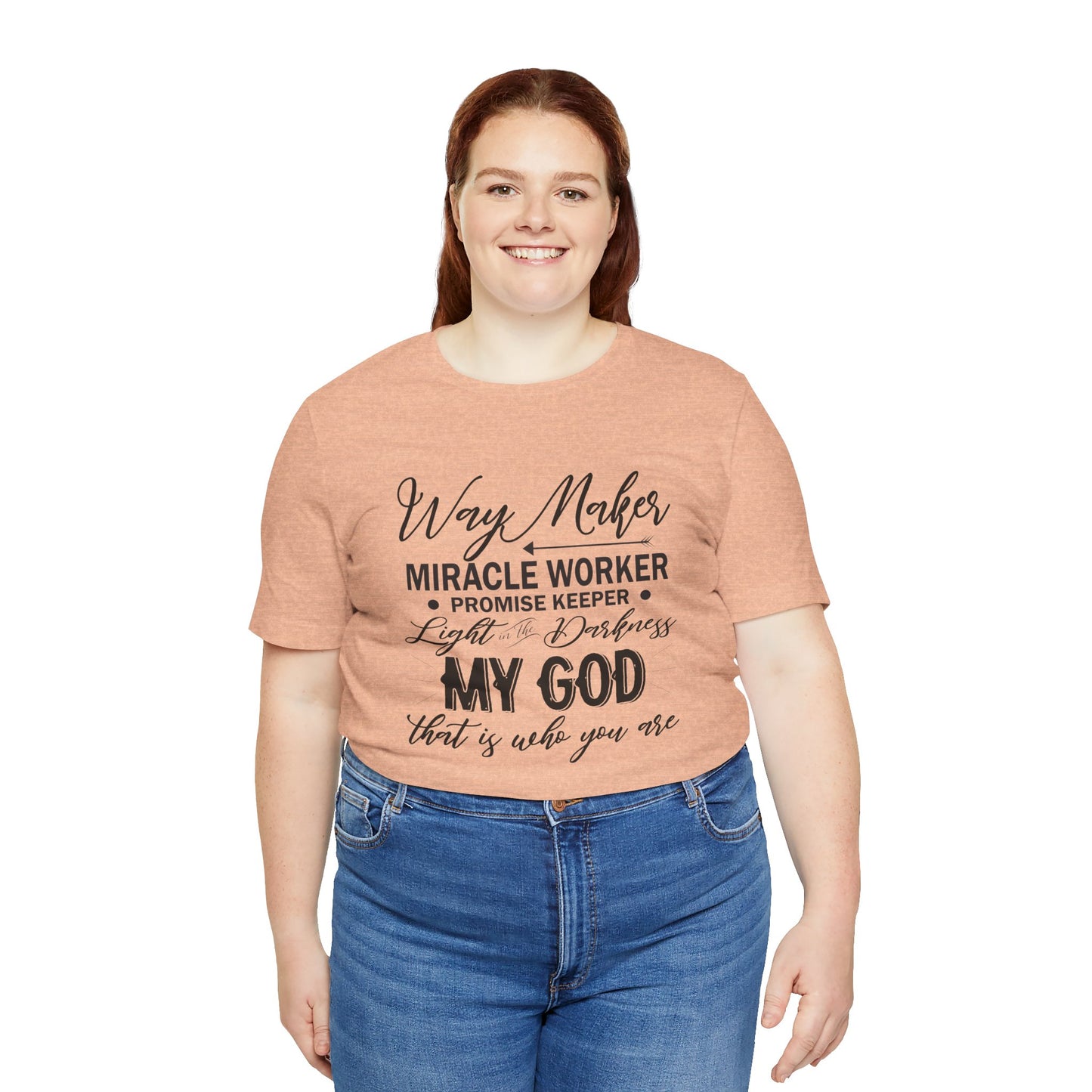 Religious T-Shirt, Way Maker Jersey Tee, Faith Apparel, Christian Clothing, Inspirational Shirt, Spiritual Fashion