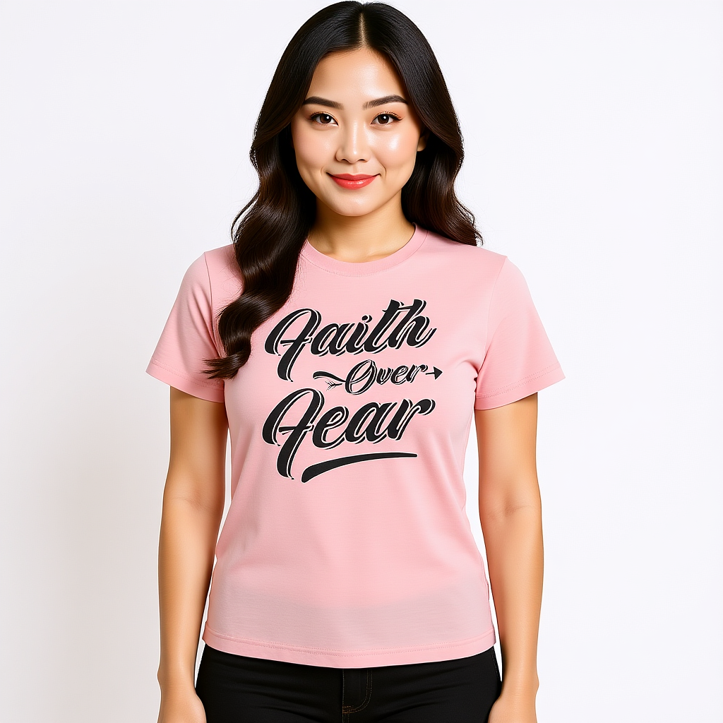 Faith Over Fear: Inspirational Bold Statement Tee for Courageous Living