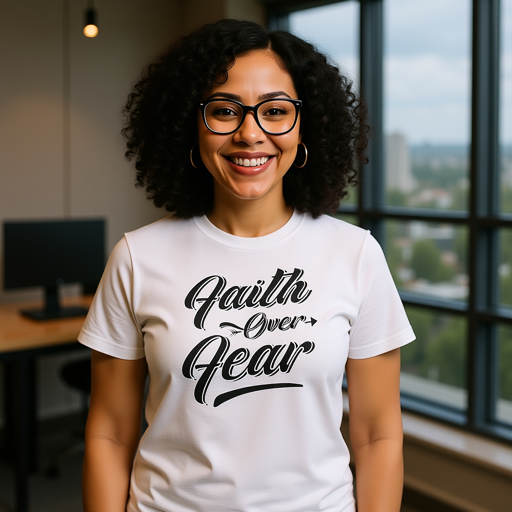 Faith Over Fear: Inspirational Bold Statement Tee for Courageous Living