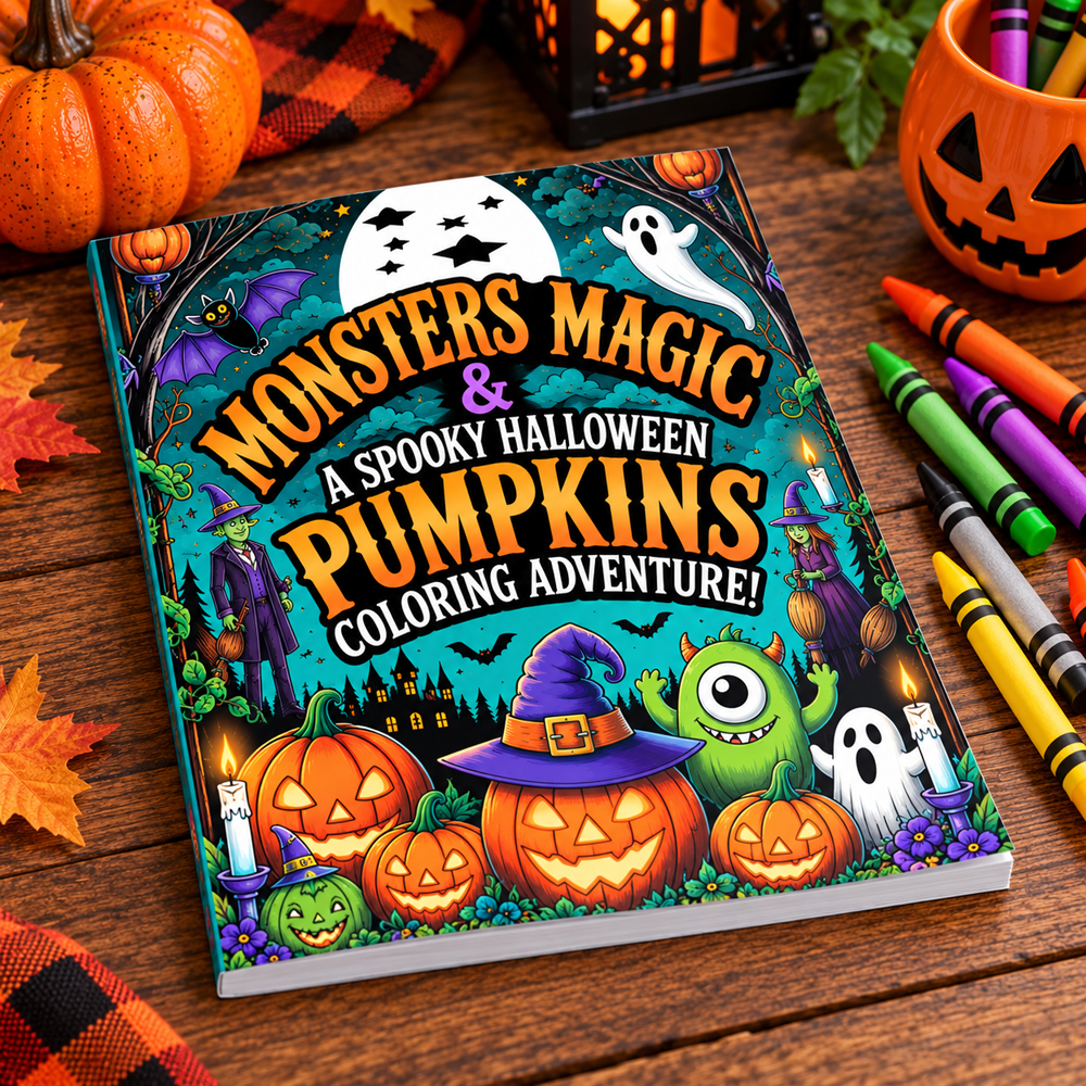 Monsters, Magic & A Spooky Halloween Pumpkins Coloring Adventure