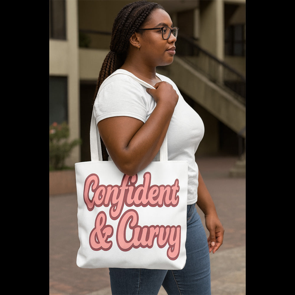 Confident & Curvy Tote Bag | Stylish Market Bag | Gift for Plus Size Advocates | Everyday Use | Fashion Accessory