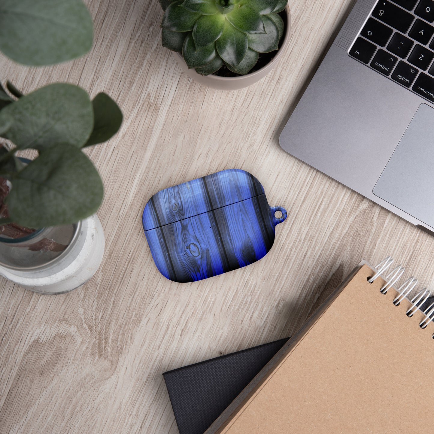 Blue Wood-Pattern AirPods® Case