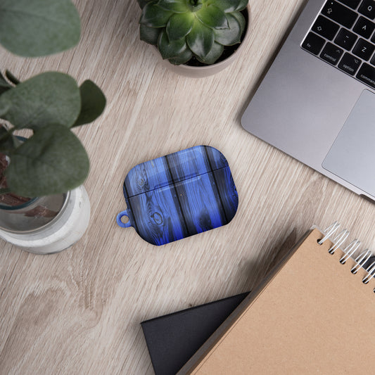 Blue Wood-Pattern AirPods® Case