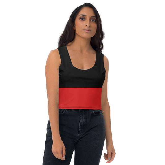 Black and Red Crop Top