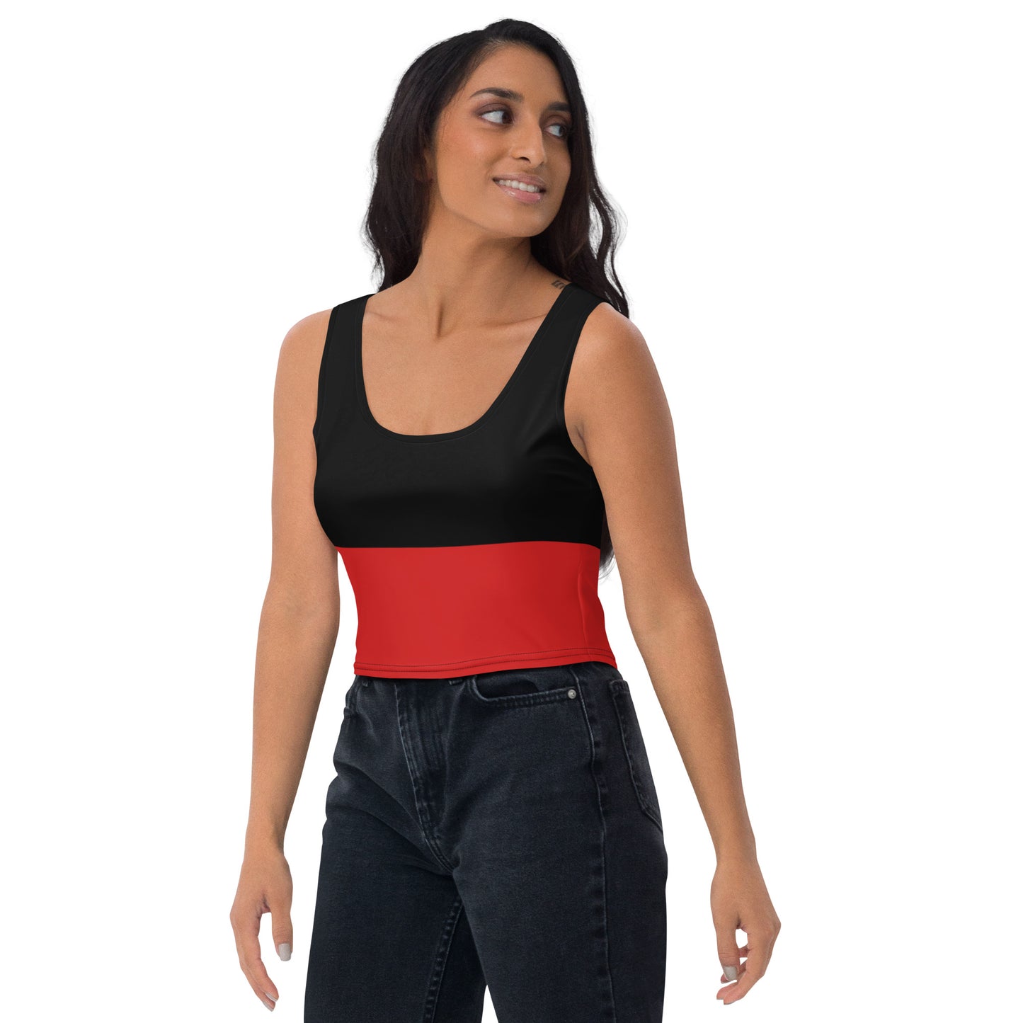 Black and Red Crop Top