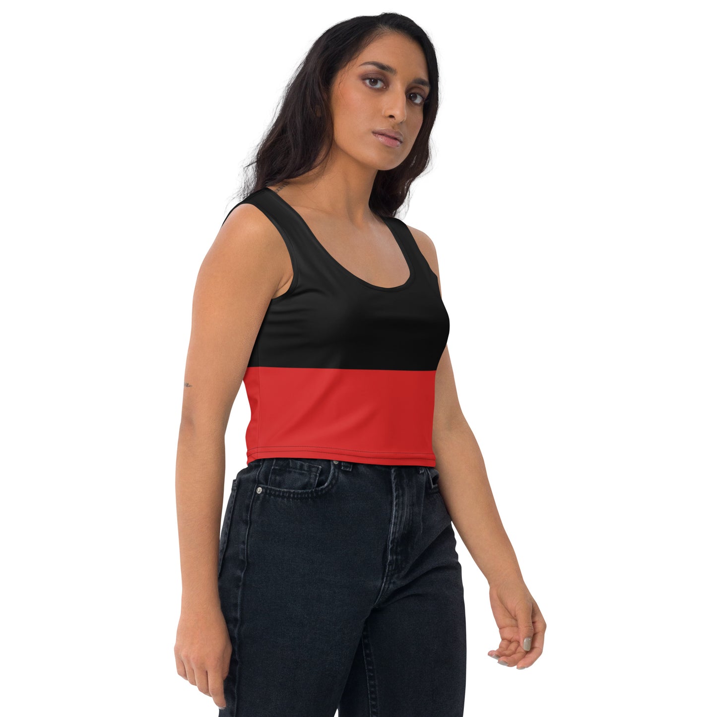 Black and Red Crop Top