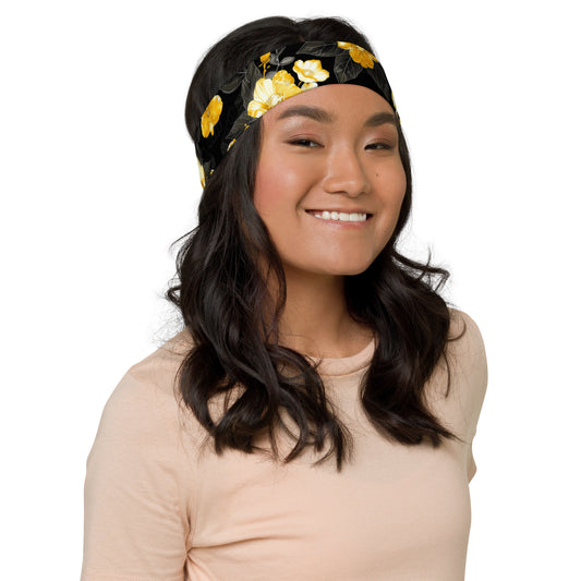 Black Floral Headband
