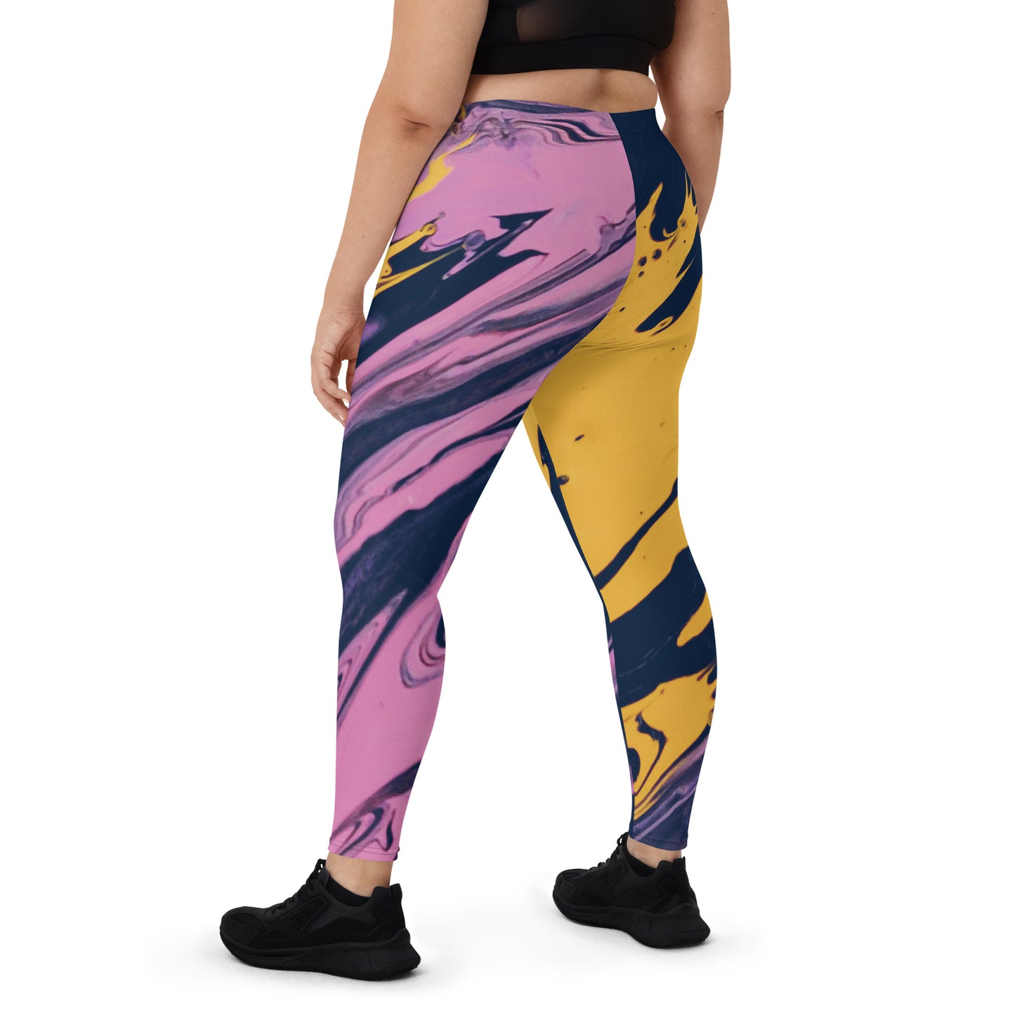 Purplish Pink Multi-Color Leggings