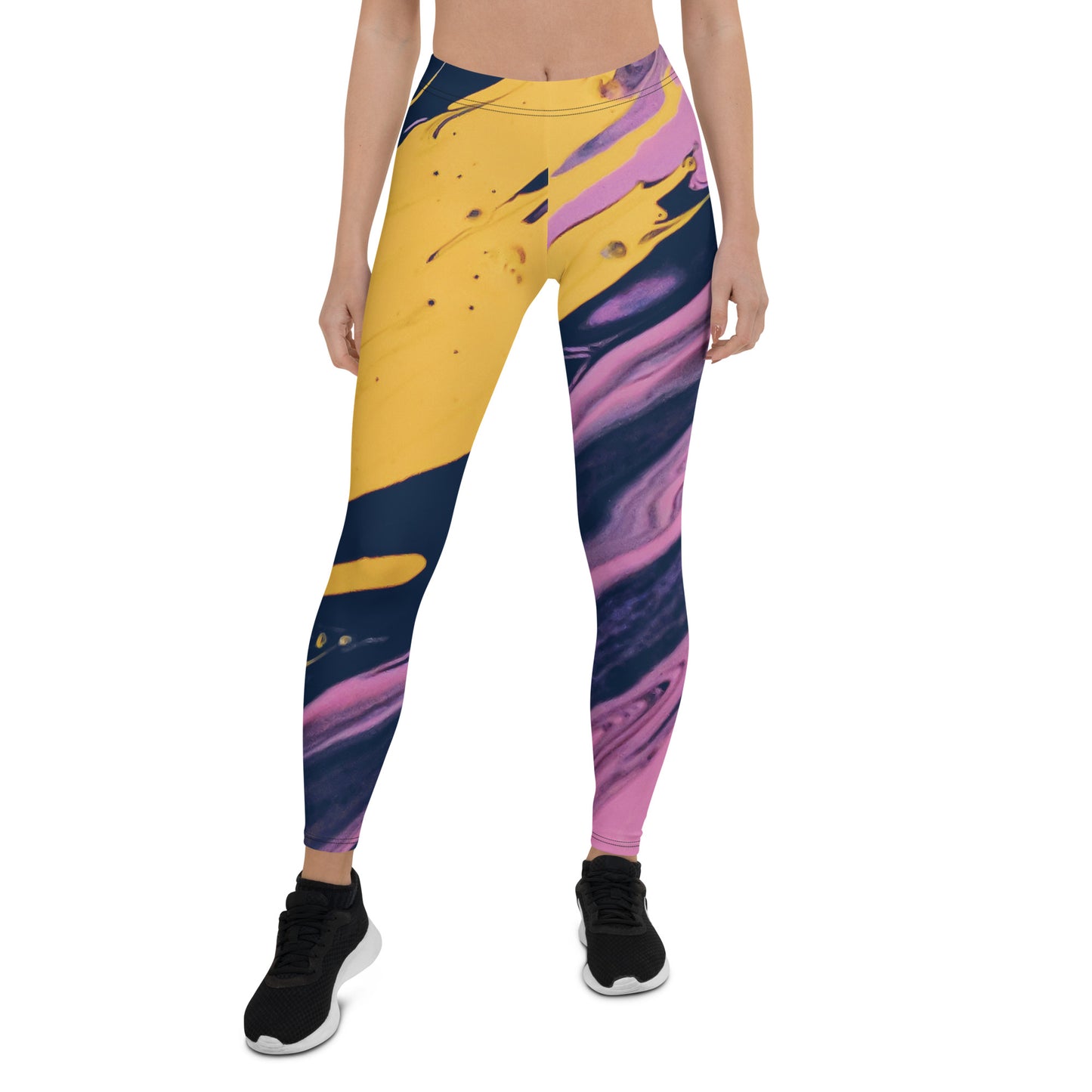 Purplish Pink Multi-Color Leggings