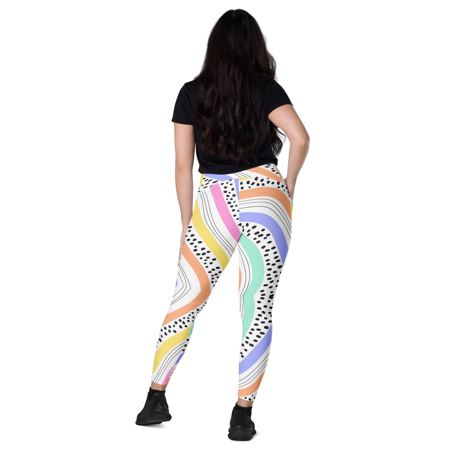 Leggings with Pockets - Multi-Color Abstract
