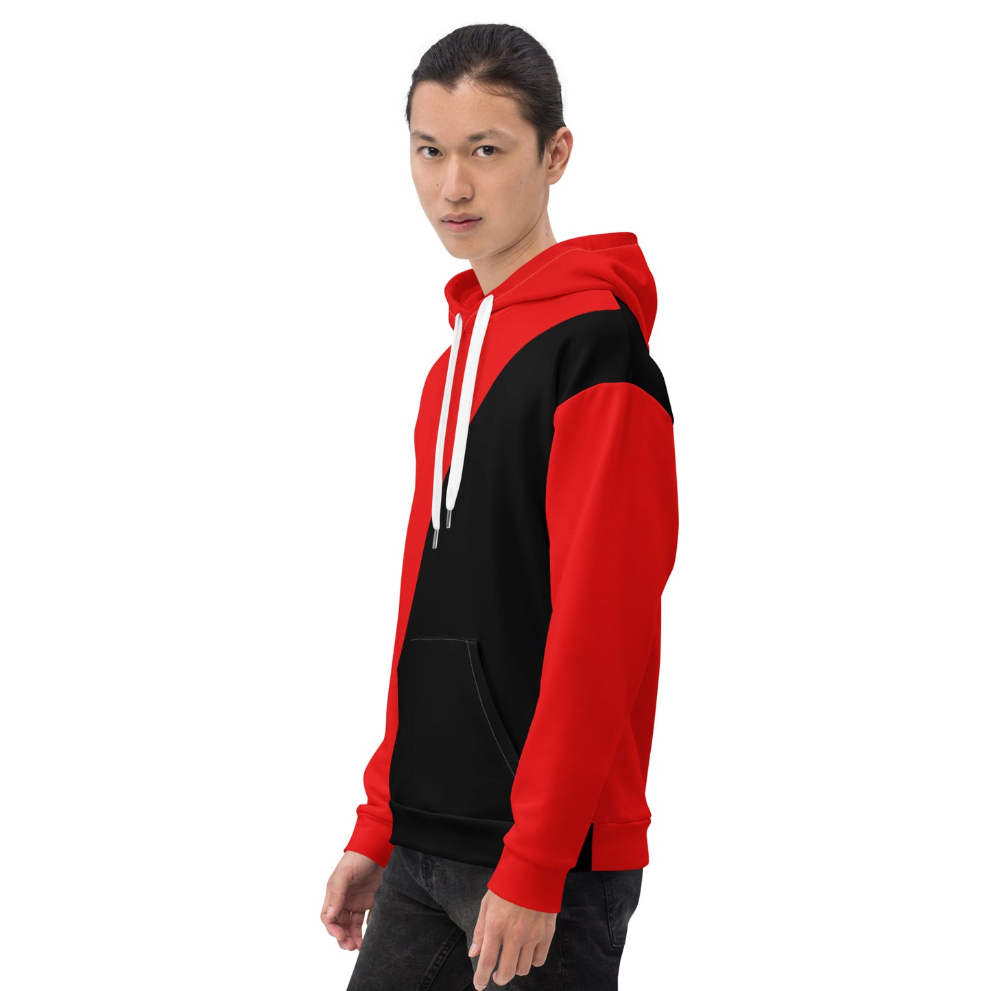 Red and Black Men Hoodie