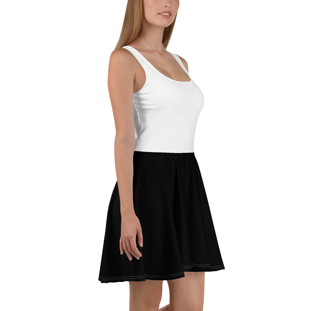 Black and White Skater Dress