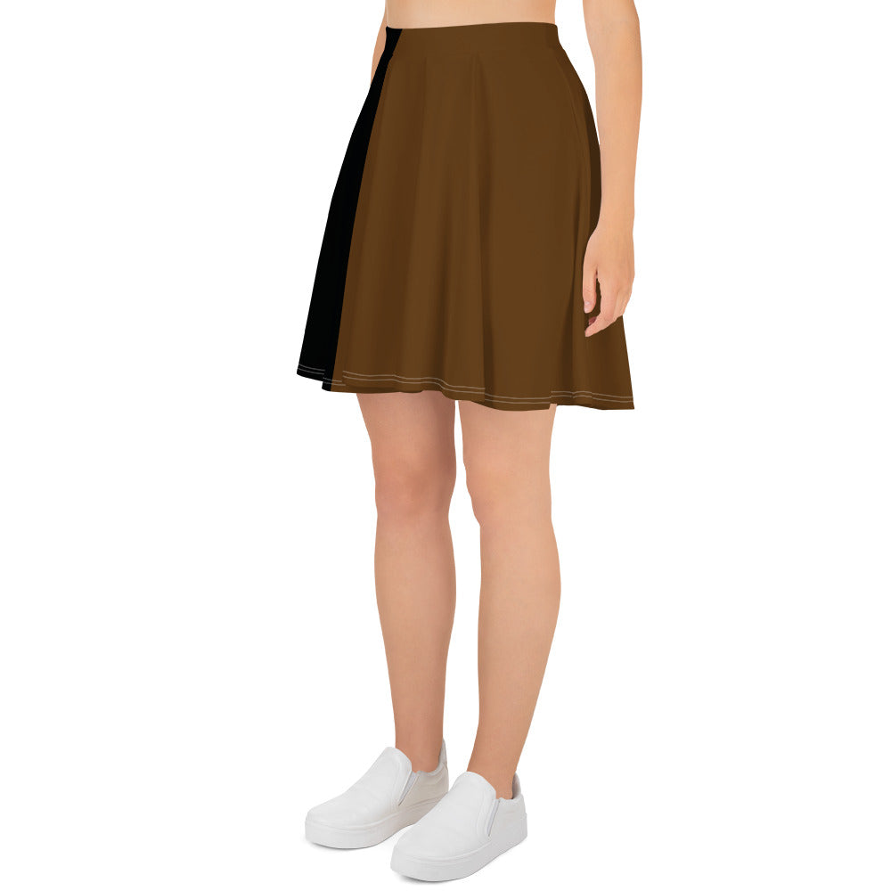 Brown and Black Skater Skirt