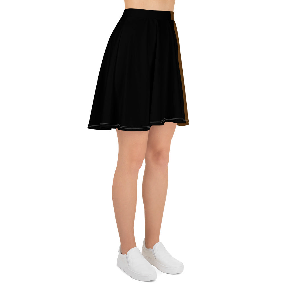 Brown and Black Skater Skirt