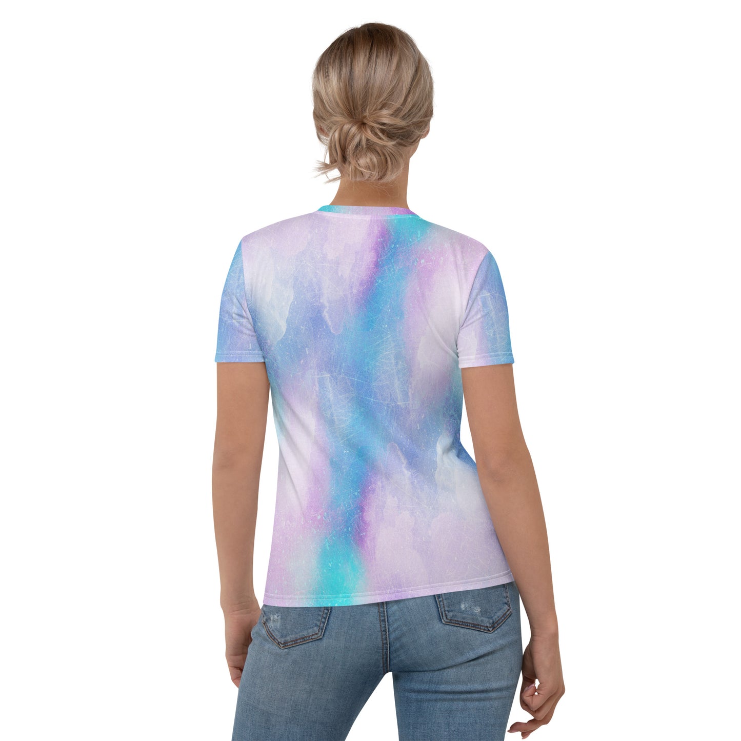 Pink Blue Multi-Colored T-Shirt