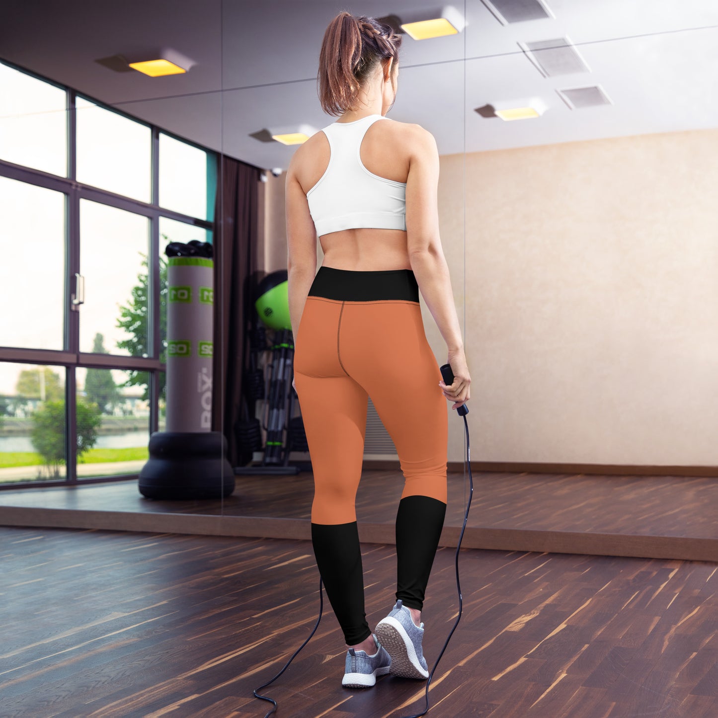 Orange and Black Yoga Leggings
