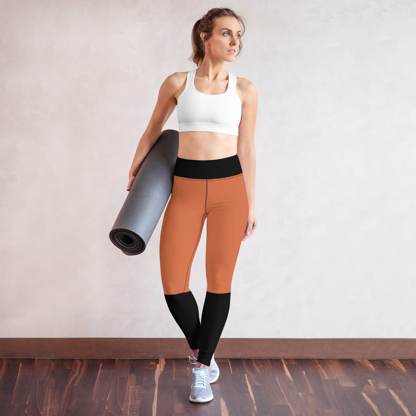 Orange and Black Yoga Leggings