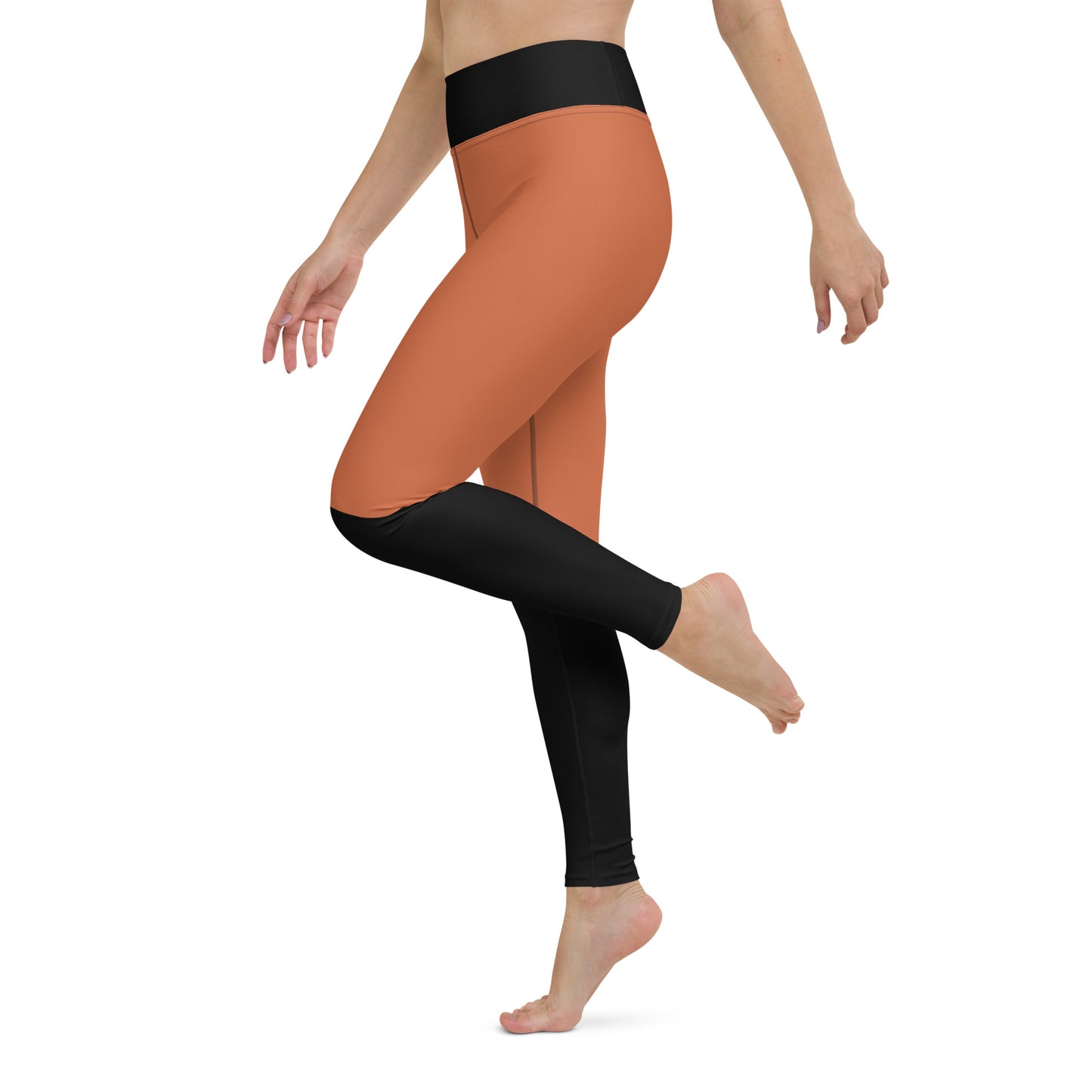 Orange and Black Yoga Leggings
