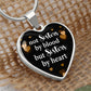 Not Sisters by Blood Heart Necklace