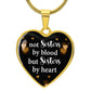 Not Sisters by Blood Heart Necklace