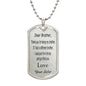Engraved Necklace For Brother From Sister