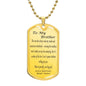 Gold engraved necklace for brother