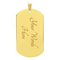 Customized Steel & Gold Necklace for Brother from Sister