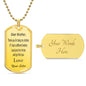 Engraved Necklace For Brother From Sister