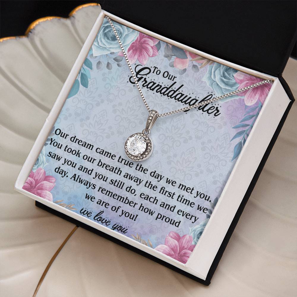14k White Gold Cubic Zirconia Necklace for Granddaughter