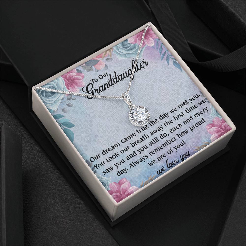14k White Gold Cubic Zirconia Necklace for Granddaughter
