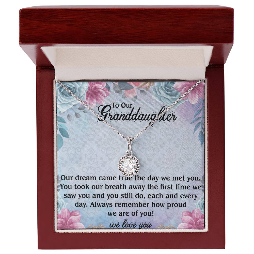 14k White Gold Cubic Zirconia Necklace for Granddaughter