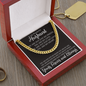 Gold Cuban Link Necklace for Husband with Message Card with Luxury Box