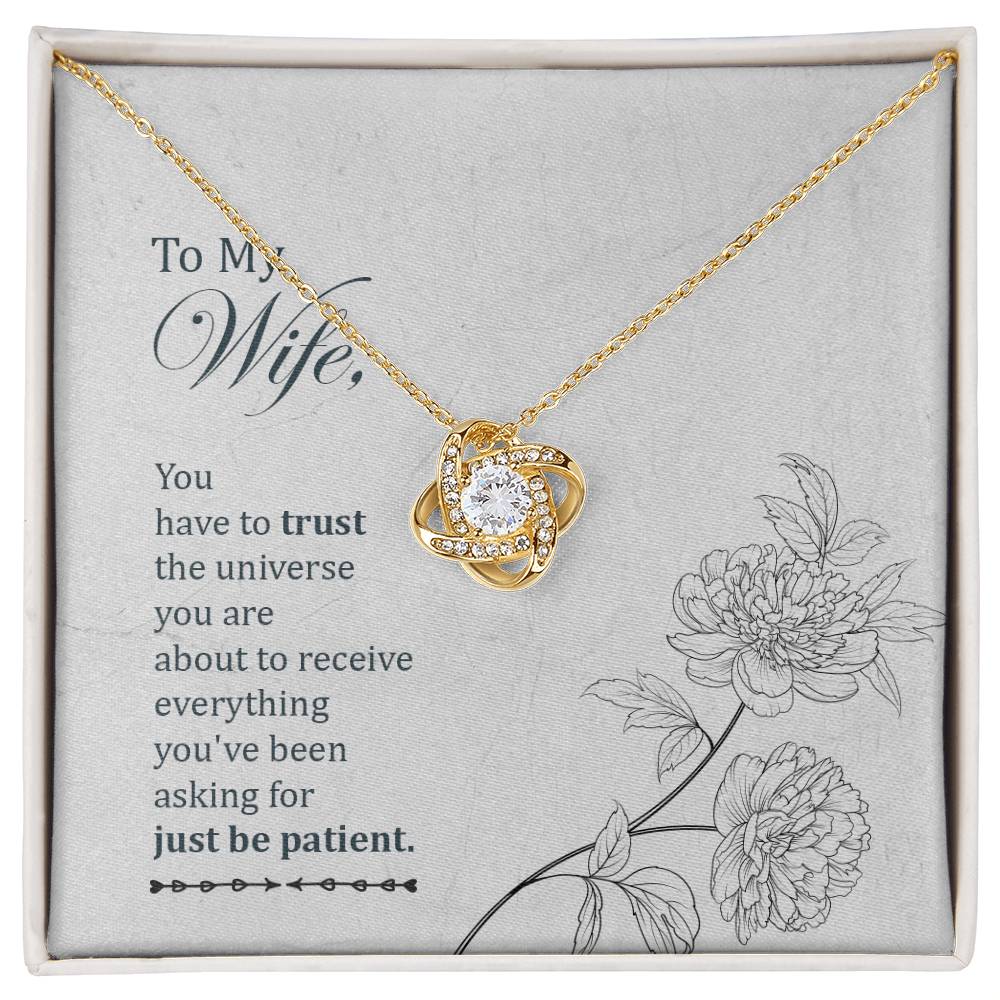 Sparkling Cubic Zirconia Necklace - A Motivational Symbol of Love for Your Wife