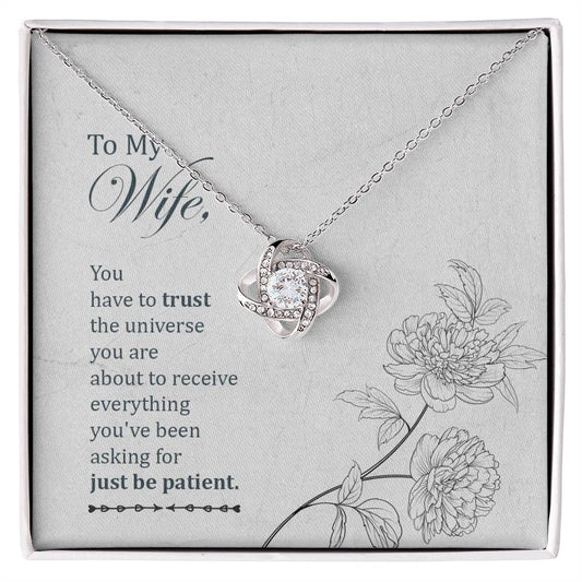 Sparkling Cubic Zirconia Necklace - A Motivational Symbol of Love for Your Wife