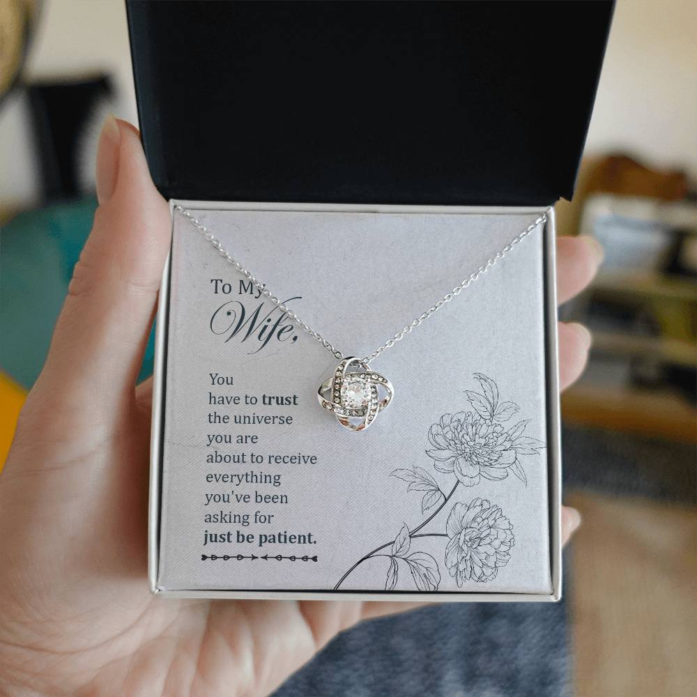 Sparkling Cubic Zirconia Necklace - A Motivational Symbol of Love for Your Wife