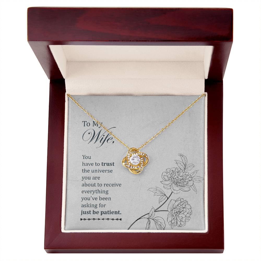 Sparkling Cubic Zirconia Necklace - A Motivational Symbol of Love for Your Wife