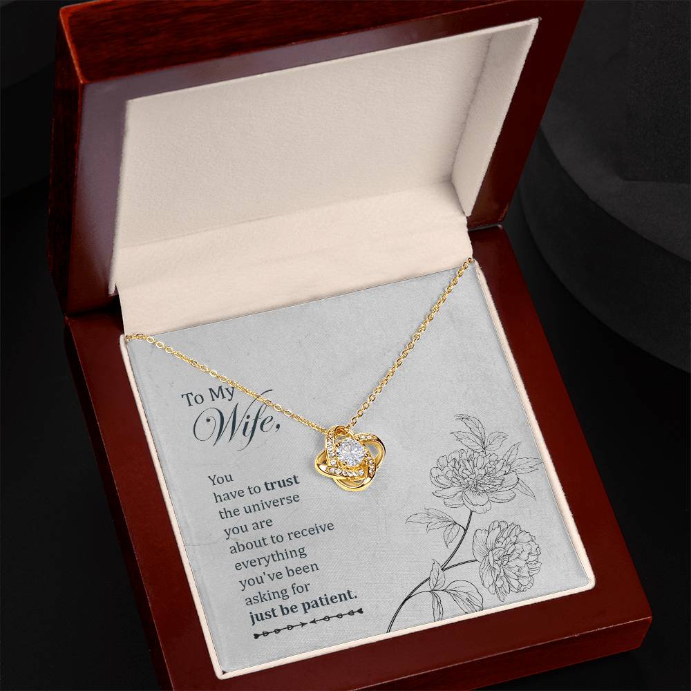 Sparkling Cubic Zirconia Necklace - A Motivational Symbol of Love for Your Wife